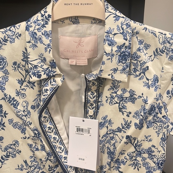 Gal Meets Glam Darla Jumpsuit Blue and white - Picture 3 of 3